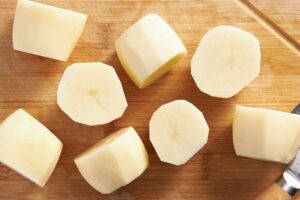 thick two inch piece potato's